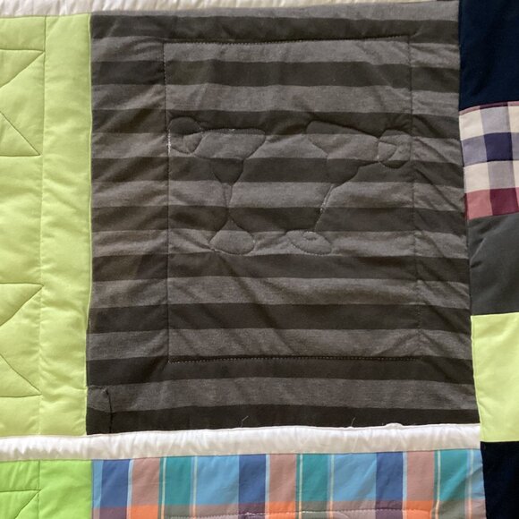 New Handmade T-Shirt Quilt Throw Thick Blanket Warm Winter Bedding - Picture 10 of 14